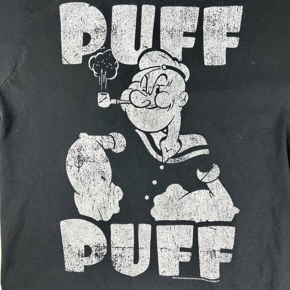 Jack Of All Trades Popeye Puff Puff Black T Shirt Men’s Size Large Tee 2012 - Picture 2 of 7